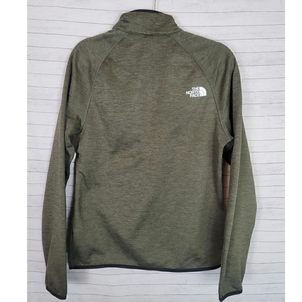 The North Face Canyonland 1/2 Zip Fleece Jacket in Taupe Green Heather, sz Small
